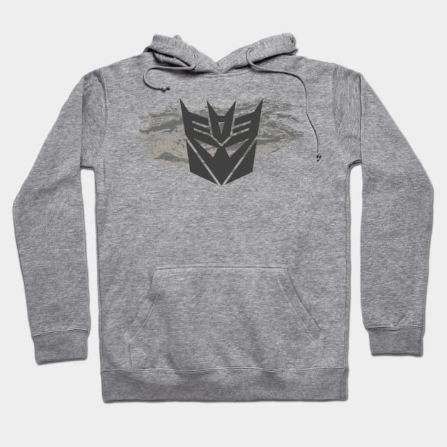 Starscream-Decepticon logo on ABU Tiger Stripes Hoodie by Ironmatter